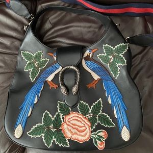 Authentic Gucci Dionysus Leather Embroidered Hobo